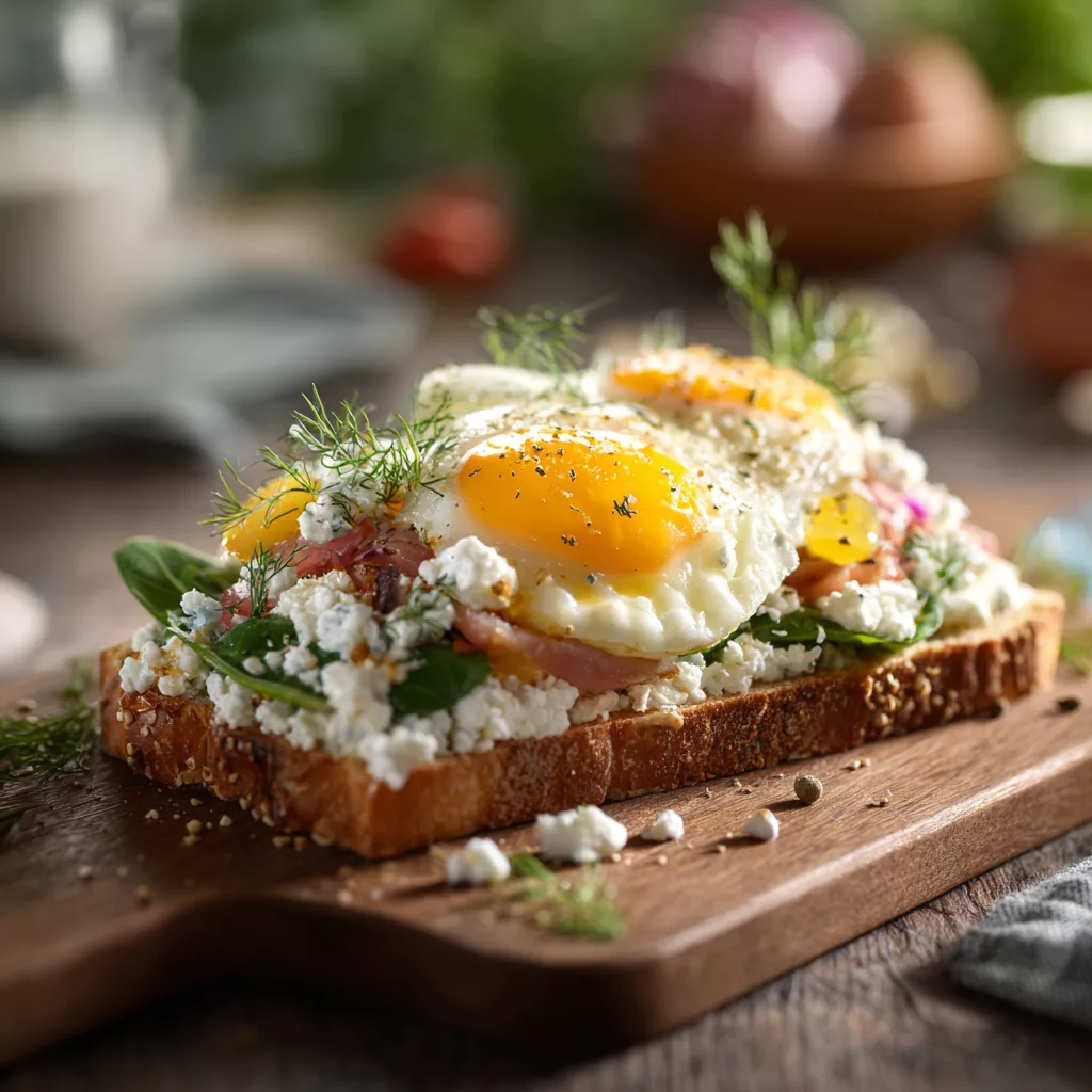 Cottage Cheese & Eggs Protein Toast
