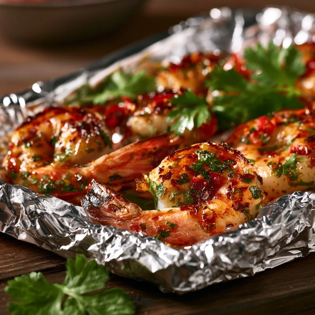Simple Grilled Shrimp In Foil