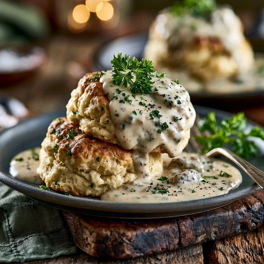 Homestyle Biscuits with Savory Gravy Recipe