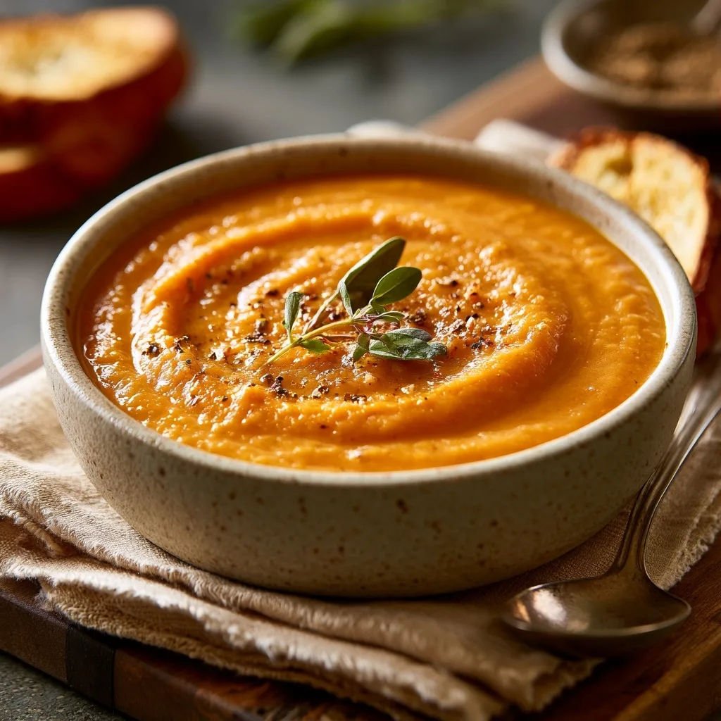 Apple Cheddar Sweet Potato Soup