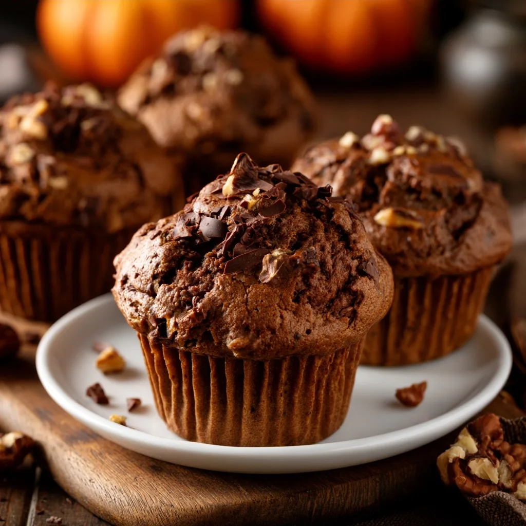 Chocolate Pumpkin Muffins