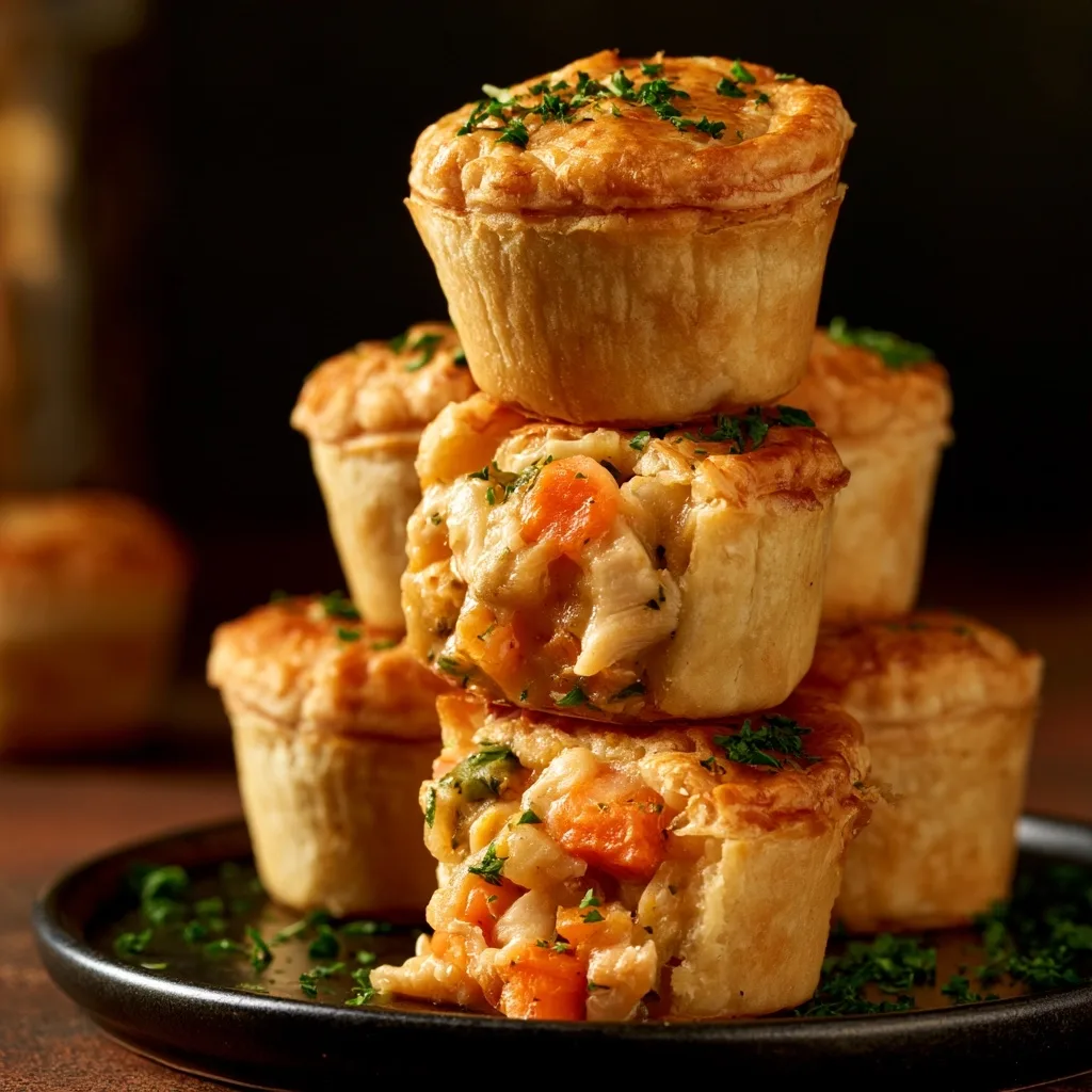 Mini Chicken Pot Pies - Easy Cozy Party Food Recipe