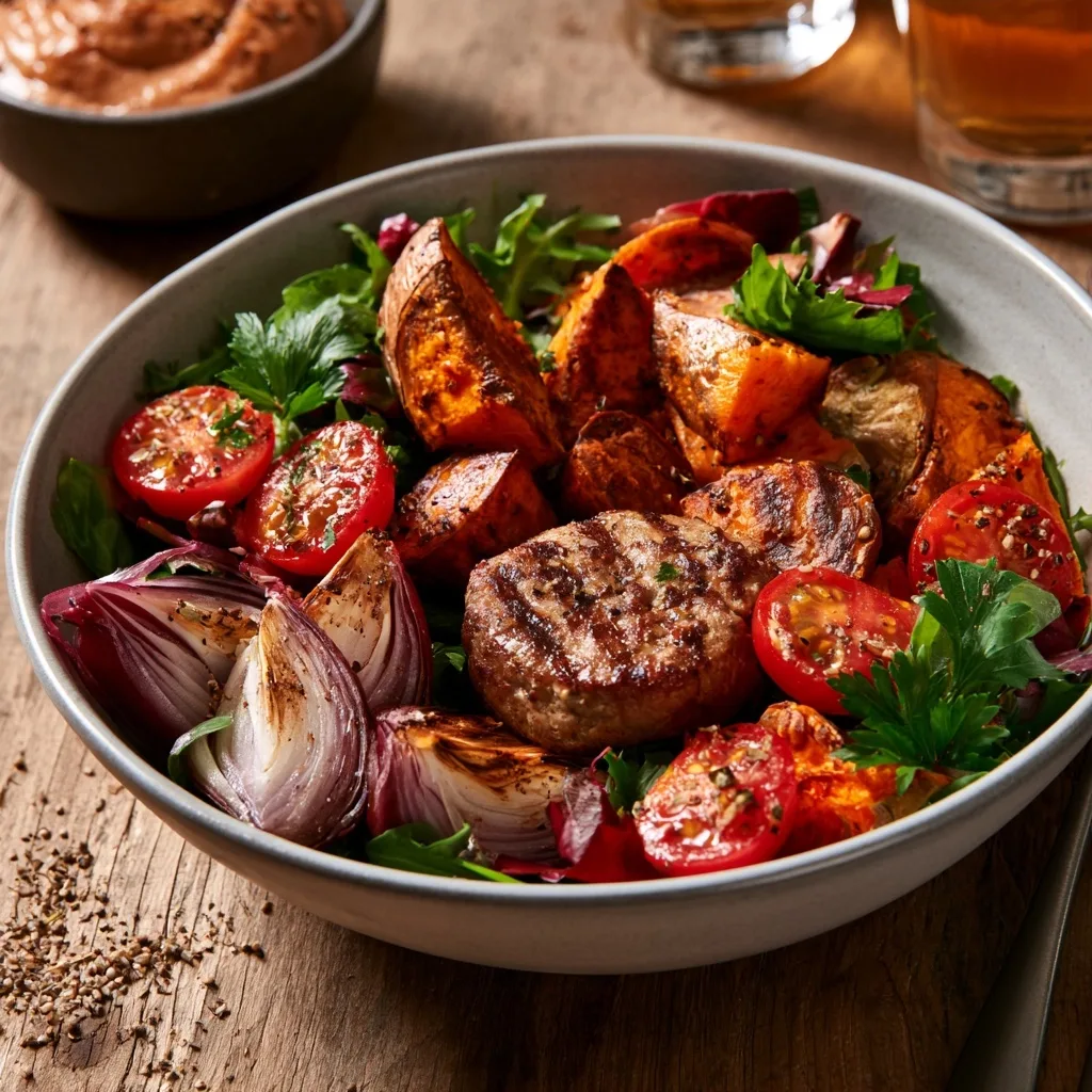 Sweet Potato Burger Bowl