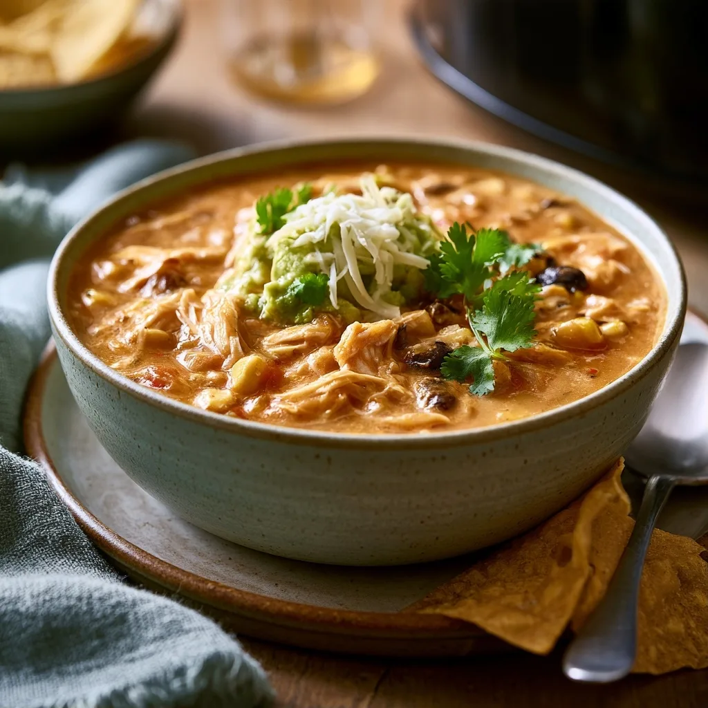 Crockpot Chicken Enchilada Soup